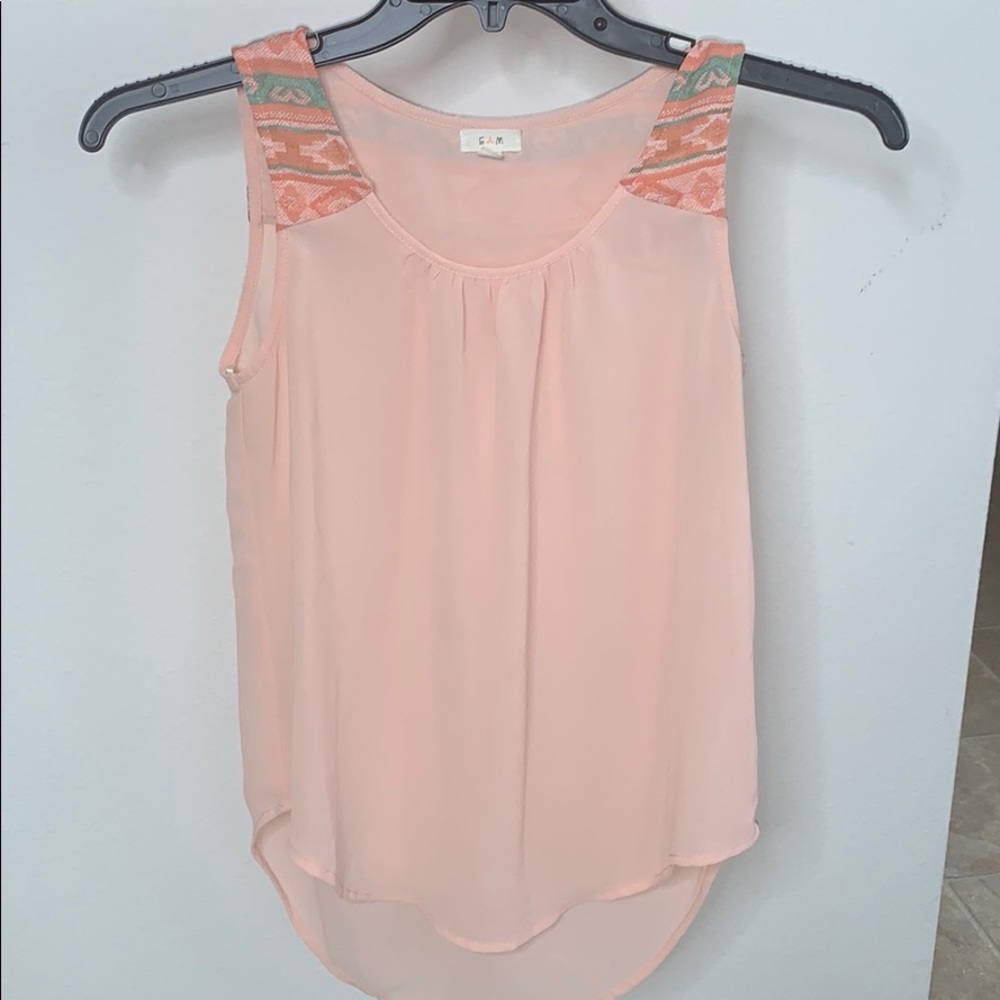 Pink & Mint Green Top